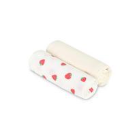 Muslino vystyklai Sensillo 60x75 cm, 2 vnt, STRAWBERRY CREAM
