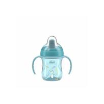 Puodelis su vidutinio kietumo antgaliu Chicco 180639 200 ML 6+ mėlynas