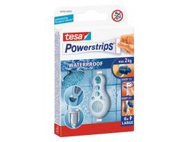 Tesa powerstrips Vandeniui atsparios lipnios juostelės, 6 vnt.