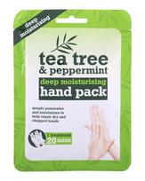 Drėkinamojo poveikio rankų kaukė - pirštinės Xpel Tea Tree & Peppermint, 1 pora
