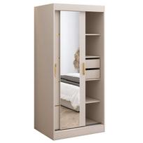 Hermes stumdomoji spinta 90x200 Kashmir veidrodis stalčiai