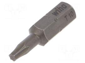 Screwdriver bit: Torx® | TX10 | 1/4" | Overall len: 25mm | 10pcs.