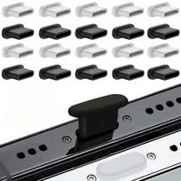 USB-C įkrovimo prievado dulkių dangteliai juodi ir balti, 40 vnt.