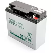 Akumuliatorius (AGM) SSB SBL (18Ah, 12V, F3 M5, VRLA)