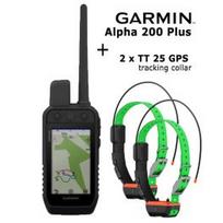 GARMIN Alpha 200 Plus + 2 x TT 25 Collar, Advanced GPS Tracking and Training elektrinė apykaklė + pultelis 010-04014-51 / 010-04149-21 x 2