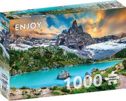 ENJOY PUZZLE dėlionė SORAPIO EŽERAS, DOLOMITINĖS ALPĖS, ITALIJA, 1000 dalių, 68x48 cm, Enjoy-2083