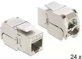 MODUŁ KEYSTONE GNIAZDO RJ45->LSA STP KAT.6A DO PUSZKI MONTAŻOWEJ DELOCK (24 SZTUKI)
