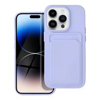 Apsauginis dėklas CARD, skirtas IPHONE 14 Pro violetinės spalvos