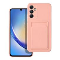 Apsauginis dėklas CARD skirtas SAMSUNG A34 5G rožinės spalvos