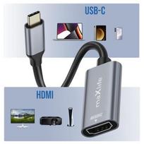 USB-C vaizdo adapteris į HDMI - Maxlife - 4K - Kompaktiškas dizainas - Garso/Vaizdo perdavimas - Pilkas
