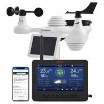 Vevor Saulės energijos meteorologijos stotis 7,3" nuotolinio valdymo pultas Wi-fi 100m