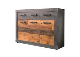 Komoda Trendteam Indy, 117x37x86 cm, pilka