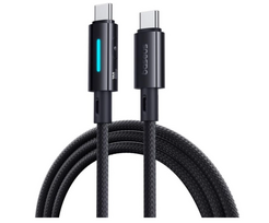 Baseus USB-C to USB-C Cable with Lit Button Control, 100W, 5A, 2m, Black P10379000121-01