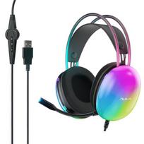 Aula S505 RGB Šviesos Žaidimų Ausinės 50mm garsiakalbiai 2.1m USB2.0 HD audio/mic kabelis Juodas