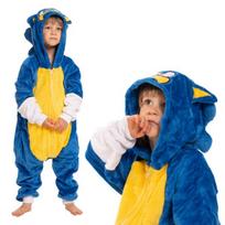 Vaikiška Pižama Kigurumi Sonic Kostiumas Mėlynas 105-115 Cm, 105-115 cm