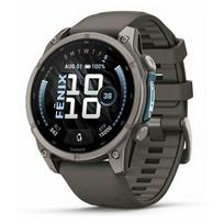 Išmanusis laikrodis Garmin Fenix 9 – 47mm Titanium with Pebble Grey Silicone Band