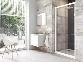 Stumdomos dušo durys Ravak Blix, BLDP2-120, balta+stiklas Transparent