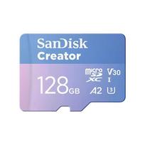 Atminties kortelė SanDisk Creator MicroSDXC 128GB Class 10 UHS-I/U3 A2 V30 (SDSQXAA-128G-GN6MS)