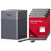 NAS sistema UGREEN NASync DH4300 Plus 4 lizdų 16TB su 4x WD WD40EFZZ NAS HDD - 4 TB
