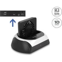 Dokavimo stotis Delock USB 10Gbps dokavimo stotis 2.5? / 3.5? SATA HDD / SSD arba M.2 NVME PCIE arba SATA SSD su ventiliatoriumi (64280)