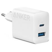 Anker Wall Charger 312, 20W, 3A, 1 x USB-A - 1 x USB-C, White A2348G21