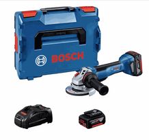 Bosch Powertools Bosch Angle Grinder GWS 18V-10 P Professional, 5 in (blue/black, 2 x 5.0Ah Li-Ion batteries, in L-BOXX)