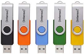 Intenso Office Line Multipack 64GB (5 USB-A 3.2 USB sticks in yellow, green, black, blue + orange)