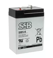 Akumuliatorius (AGM) SSB SB (5Ah, 6V, F1, VRLA)