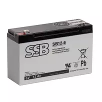 Akumuliatorius (AGM) SSB SB (12Ah, 6V, F1, VRLA)