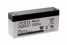 Akumuliatorius (AGM) SSB SB (3.4Ah, 6V, F1, VRLA)