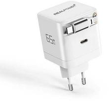 Realpower GaN Charger 65W white, 65 Watts, 2x Type-C