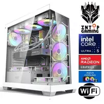 INTOP AQUA Ultra 5 250KF Plus 64GB DDR5 1TB SSD M.2 NVME RX9060XT 16GB WiFi no-OS