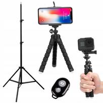 Elastinis telefono trikojis su laikikliu – aukštas fotografavimo stovas, rinkinys