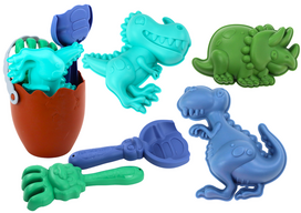 Lean Toys Dinozaurų Smėlio Žaislų Rinkinys su Kibiru ir Formelėmis
