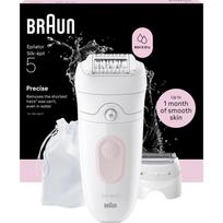 Braun epiliatorius Silk-épil 5 SE5-030, 28 pincetės, 0,5mm, 2 greičiai, 40min, SmartLight, šlapias ir sausas