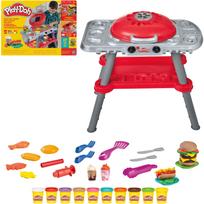 Play-Doh Žaidimų rinkinys Sizzlin Grill G0500, 2 pak., 17 priedai, 10 indeliai, šviesos efektai, garsai, spaudas