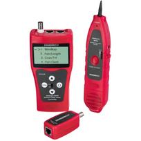 Ermenrich kabelio testeris NetGeeks NP30 LL_82539, 5–350 m, 5%, LCD 128x128, RJ45, BNC, RJ11, USB, prievado mirksėjimas