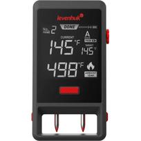 Levenhuk mėsos termometras Wezzer Grill BT50 LL_86334, 0—100°C, 50—300°C, 2 belaidės zondai, Bluetooth, IP65, LCD, laikmatis