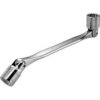 Facom galvutinis raktas 66A.18X19, 18x19mm, 286mm, 12 briaunų OGV profilis, chromuotas, lankstoma galva