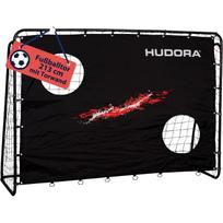 Hudora futbolo vartų treneris 76947, 5,9 kg, metalas, juodas, su vartų sienele, lengva surinkimo sistema, lauko naudojimui