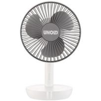 Unold stalinis ventiliatorius Breezy 86710, 5W, 3 mentės, 5 greičiai, apsauginės grotelės, reguliuojamas pasvirimas, powerbank
