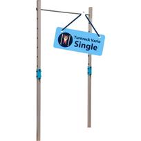 Hudora Gimnastikos strypas Vario 64005, 72-170cm, 120kg, mėlynas, lauko, metalas, 4 stulpai, tvirtinimo rinkinys