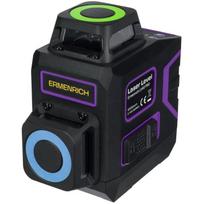 Ermenrich Lazerinis nivelyras PRO LV40 LL_84633, 8 linijos, 360°, 30m, ±1.5mm/5m, žalias spindulys, IP54, 4000mAh, USB Type-C