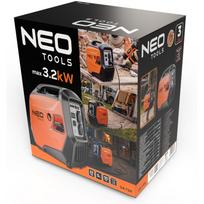 Neo Tools inverterinis generatorius 04-734, 3200W, 230V, 50Hz, 13A, gryna sinusoidė, benzinas, 149cm³, 5,1AG, 5L, oro aušinimas