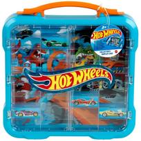 Hot Wheels kolekcininkų vitrina 2411, 40 cm, 43 cm, 9 cm, 36 automobiliai 1:64, apšvietimas, plastikas, oranžinė, mėlyna