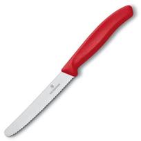 Victorinox Swiss Classic Red 6.7831 Virtuvinis peilis su dantyta geležte ir suapvalintu galu