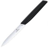 Victorinox Swiss Modern Black 10 cm 6.9003.10W Virtuvinis peilis su dantyta geležte ir smailiu galu