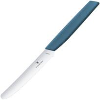 Victorinox Swiss Modern Cornflower Blue 11 cm 6.9006.11W2 Virtuvinis peilis su dantyta geležte ir suapvalintu galu