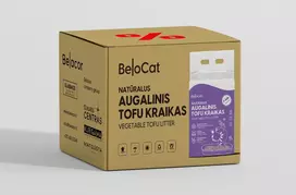 BeloCat TOFU natūralus kačių kraikas – Levandų kvapo | 6 L / 2,5 kg - 6 vnt. × 6 L