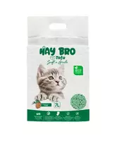 TOFU kraikas katėms „HayBro” 7 L/2,5 kg, (Pušų) 100% NATŪRALUS KRAIKAS - 1 vnt. × 7 L